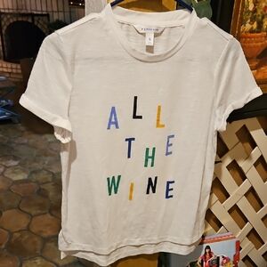 All The Wine Print Tee By Popsugar